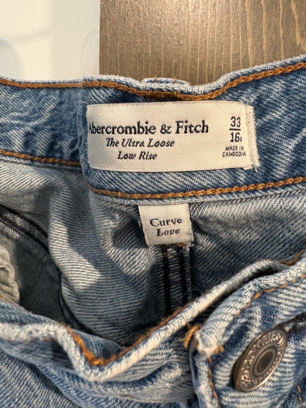 Abercrombie & Fitch Light Wash Ultra Loose Low Rise Jeans